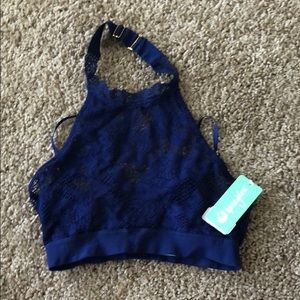 NWT Navy choker bralette